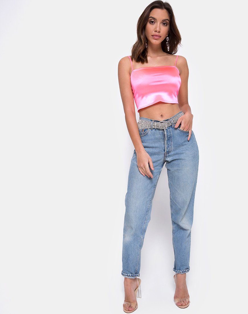 Image du Top Champo en Satin Fluro Rose