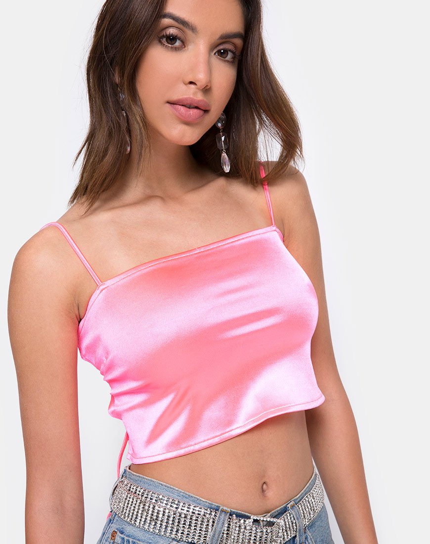 Image du Top Champo en Satin Fluro Rose
