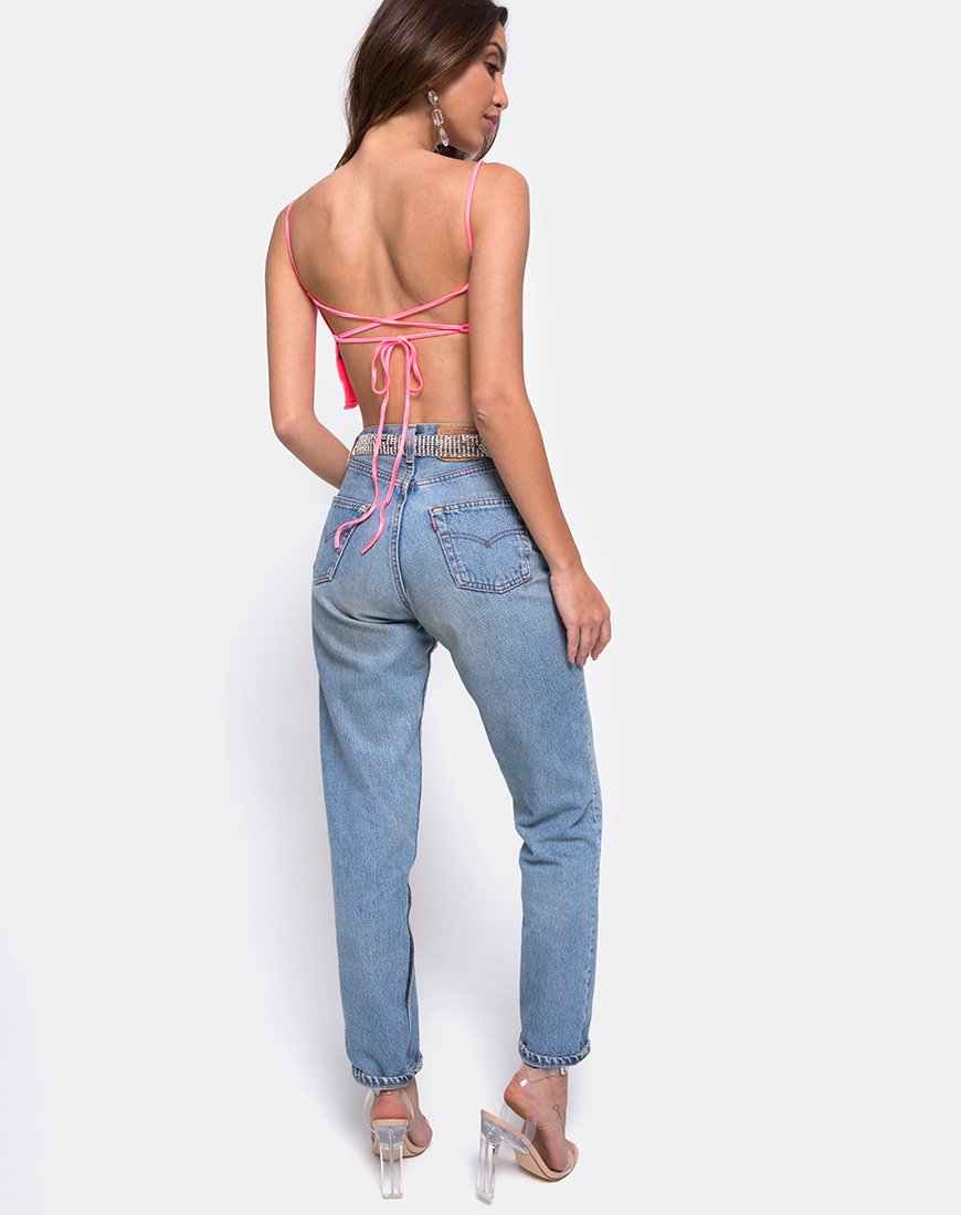 Image du Top Champo en Satin Fluro Rose