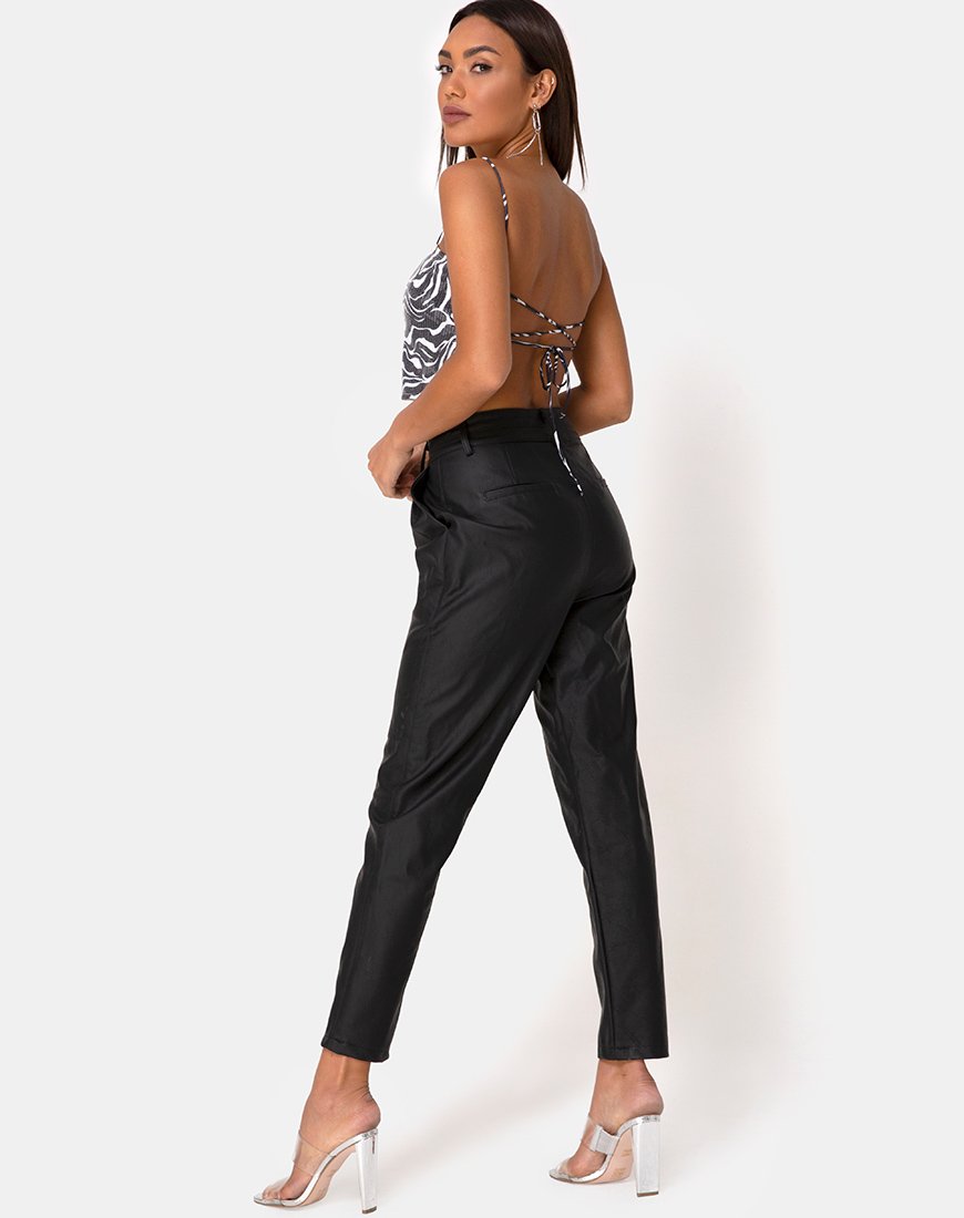 Image de Champo Crop Top in Trippy Zebra Clear Sequin