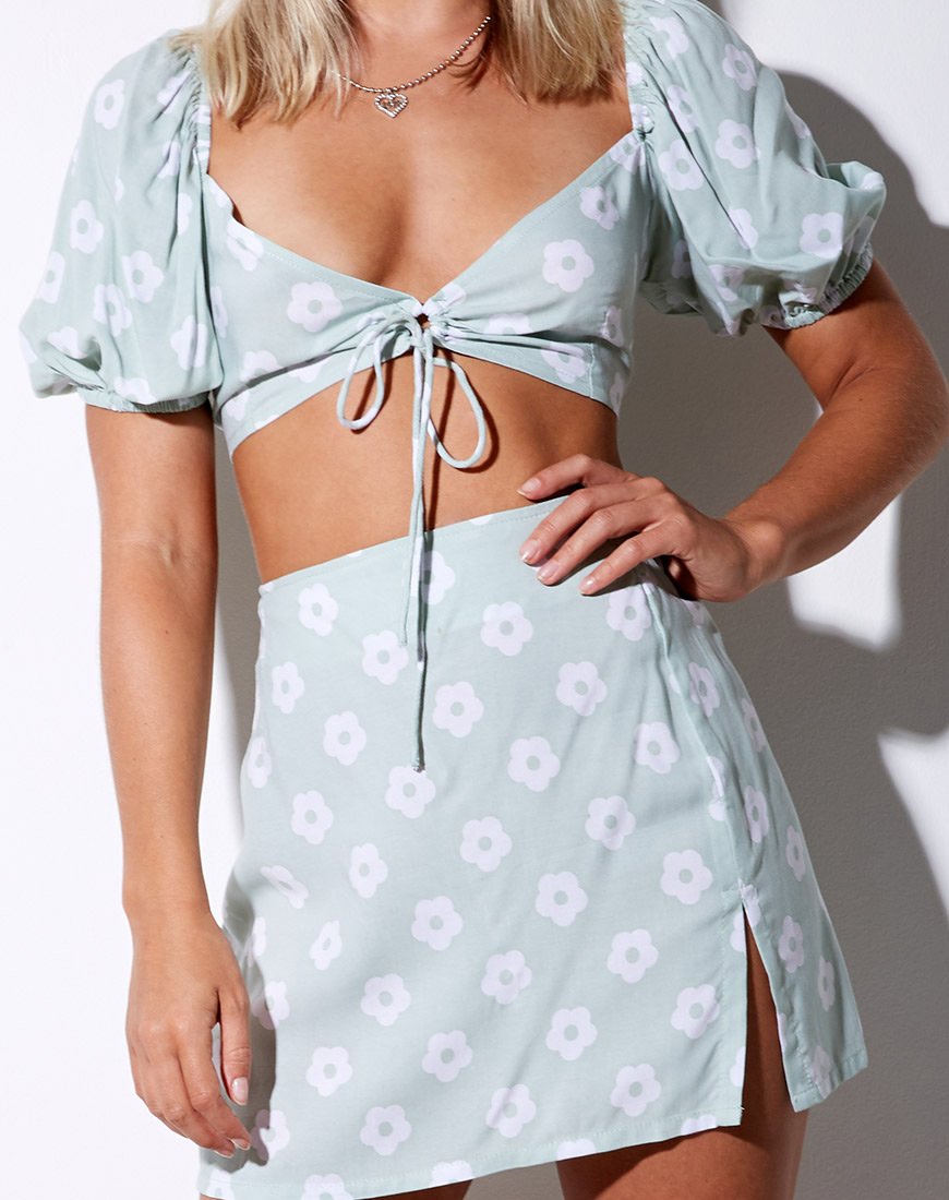 Image de la mini-jupe Sheny, Sage Daisy