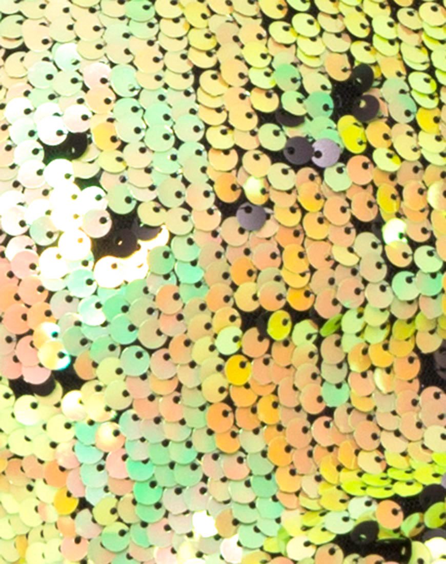 Image de la jupe fendue Cheri en Citrus Black Sequin