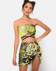 Image de la jupe fendue Cheri en Citrus Black Sequin