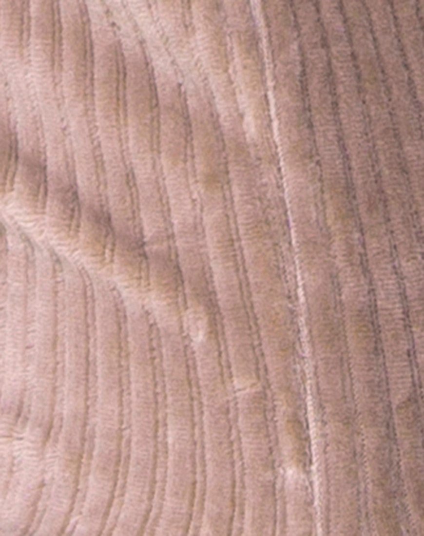 Image de Midi Cheri Jupe fendue en côte Taupe