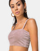 Image de Kylie Crop Top in Rib Taupe