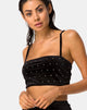 Image de Kylie Crop Top in Diamante Black