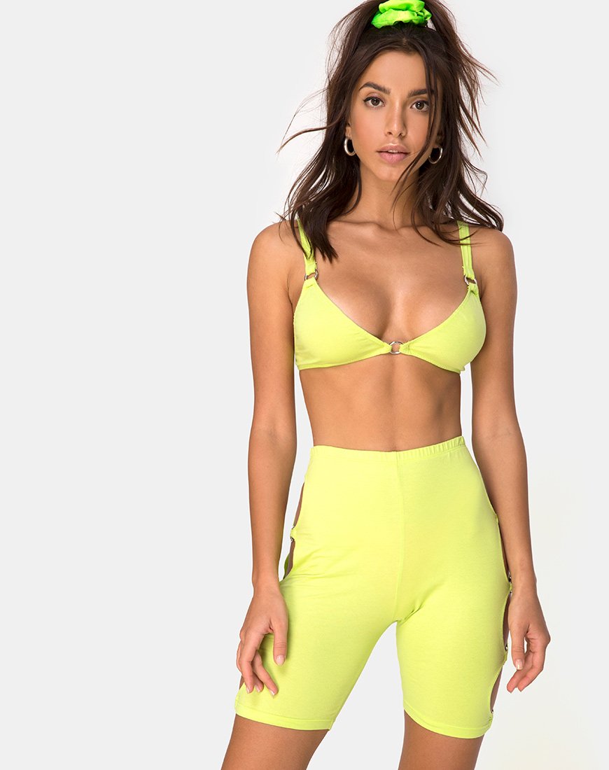 Short de cyclisme Chiel en citron vert