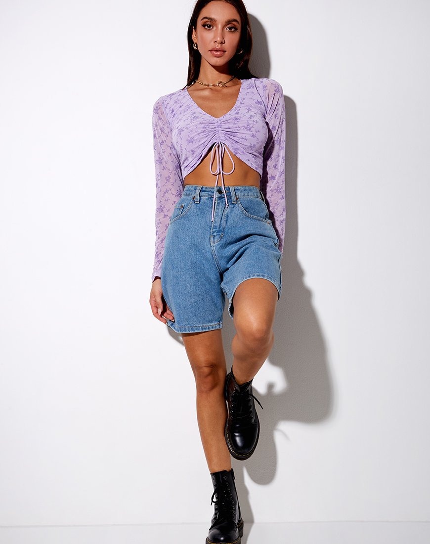 Image de Chilo Long Sleeve Top in Love Bloom Lilac Flock