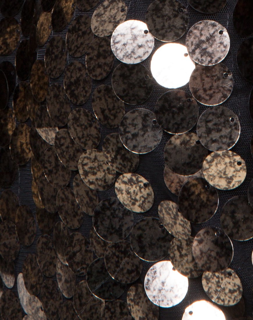 Image of Malia Bodycon Dress in Speckle Disc Sequin Black