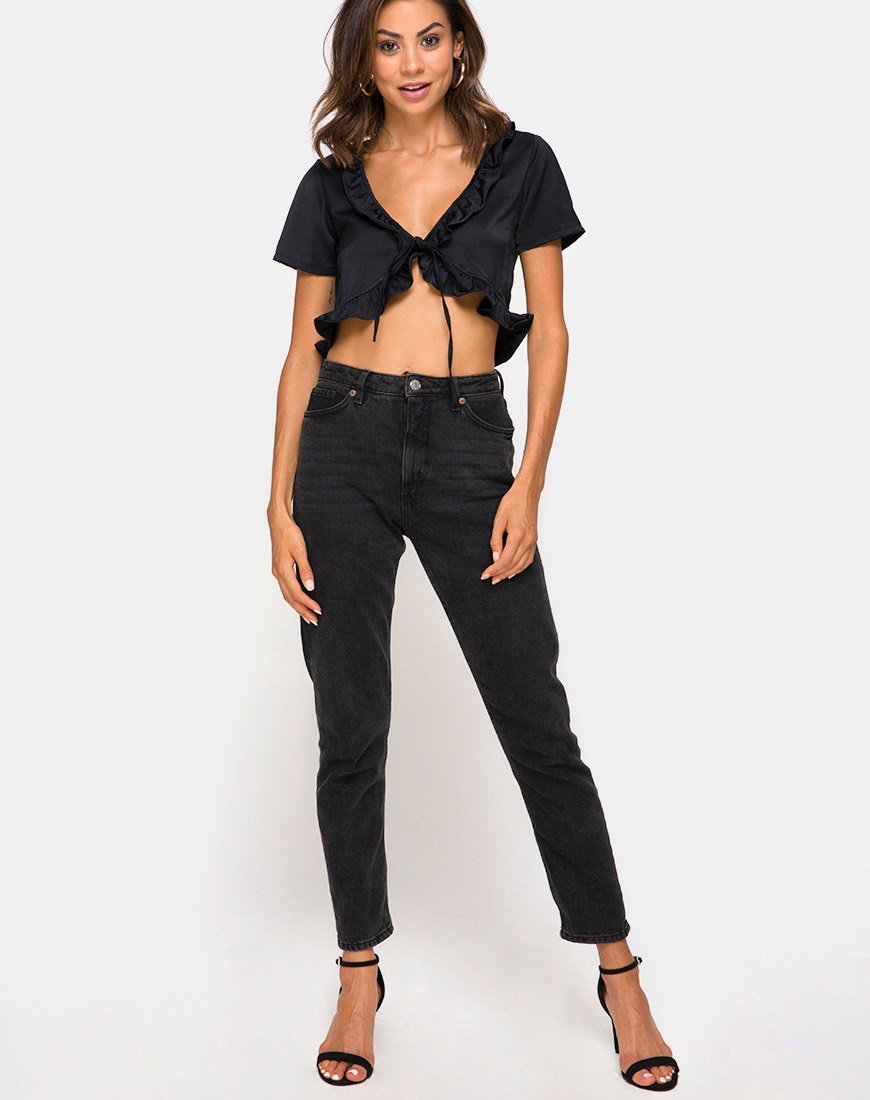 Image de Chisa Top en satin noir