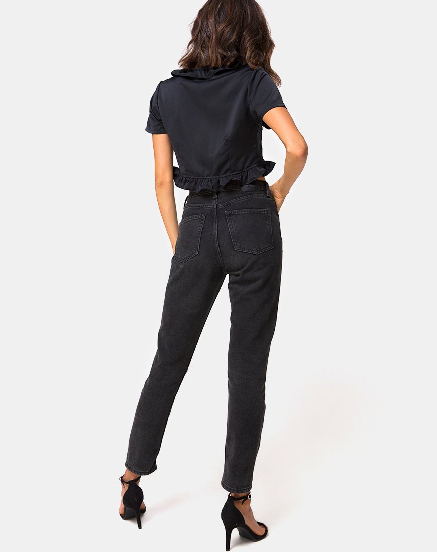 Image de Chisa Top en satin noir