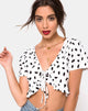 Image de Chisa Top in Diana Dot White