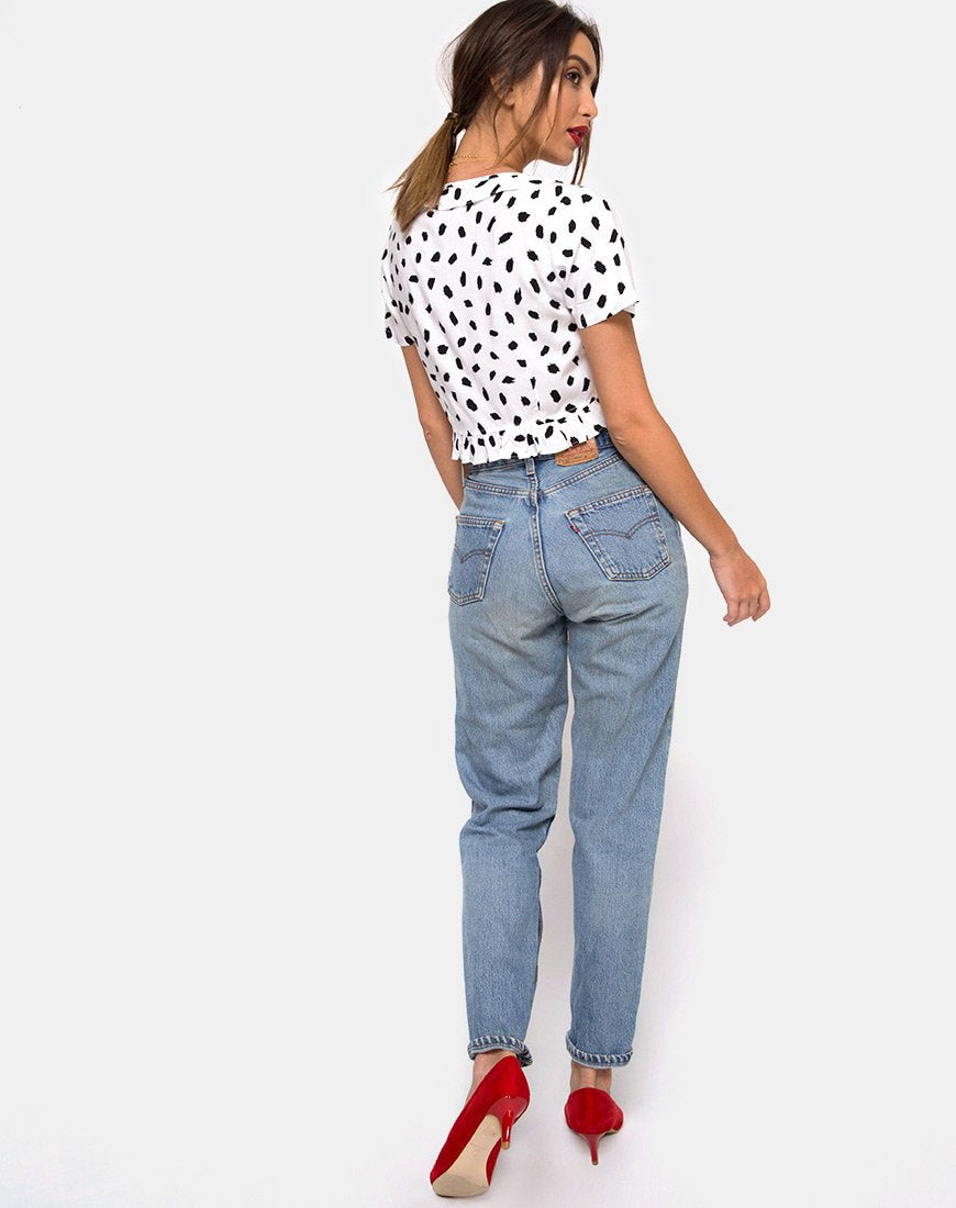 Image de Chisa Top in Diana Dot White