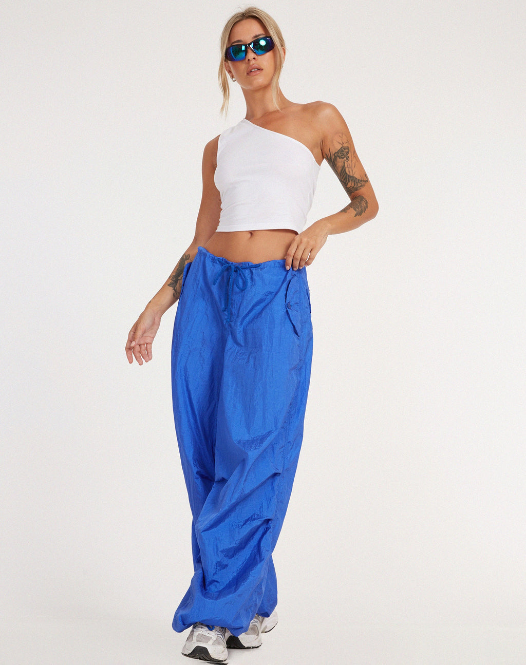 Pantalon Chute en Parachute Cobalt Blue