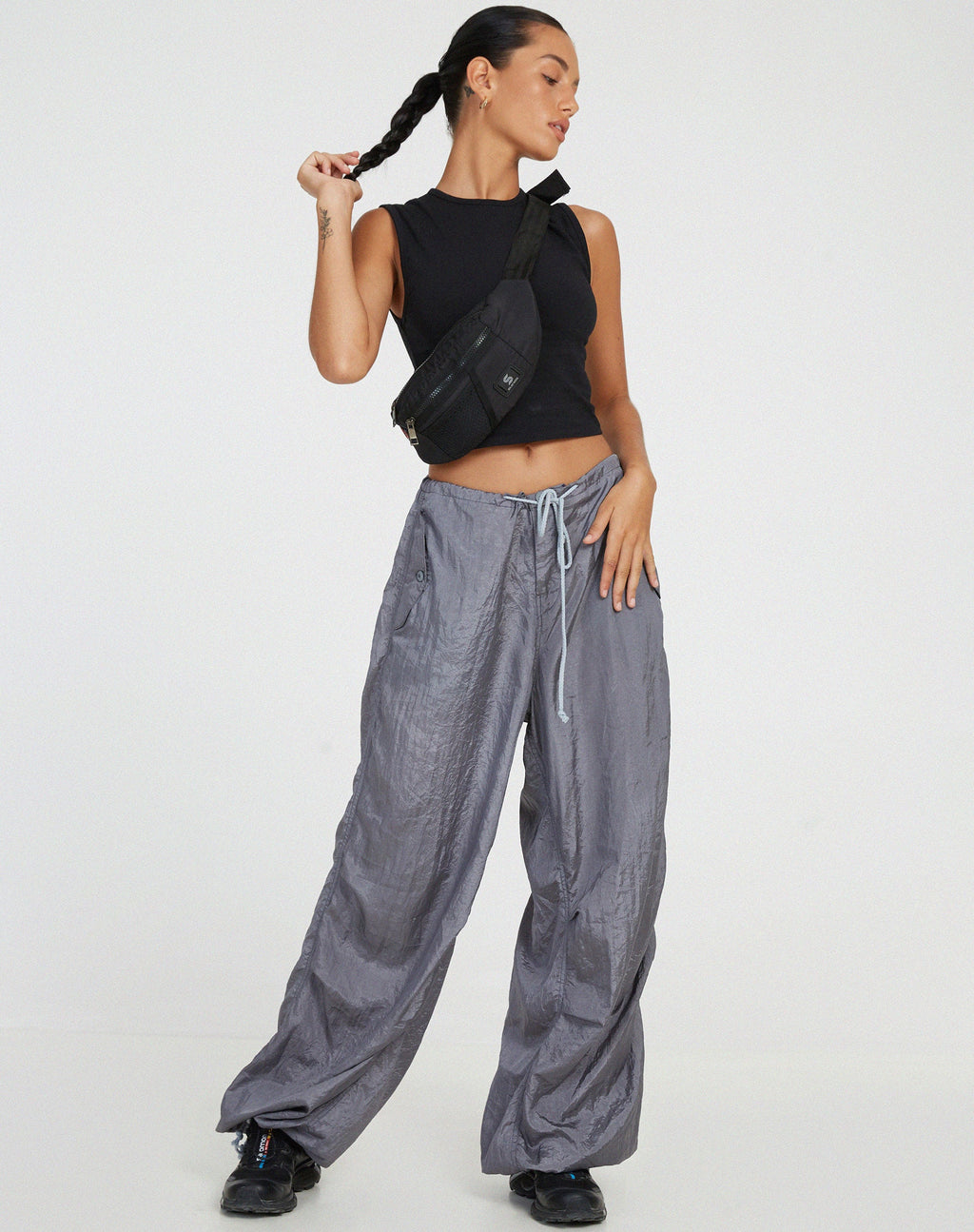 Pantalon Chute en Parachute Cool Grey