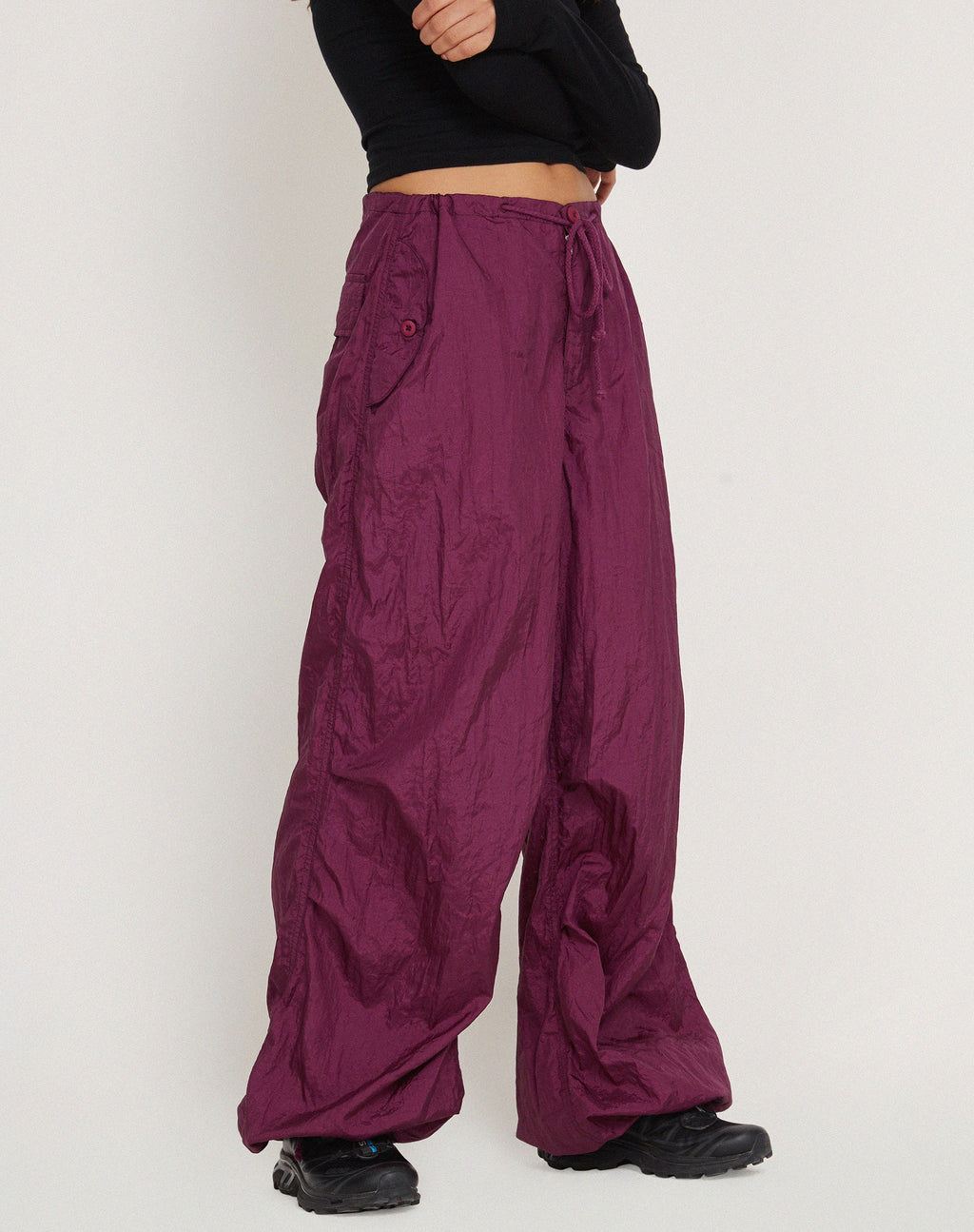 Pantalon Chute, violet foncé
