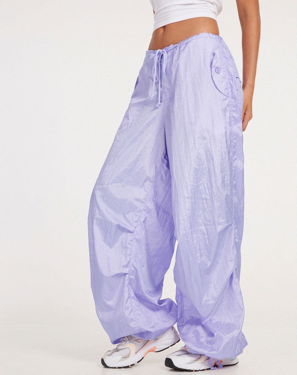 Pantalon Chute, parachute lilas