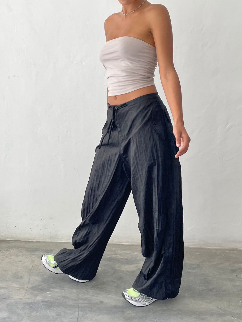 Pantalon Chute en parachute noir