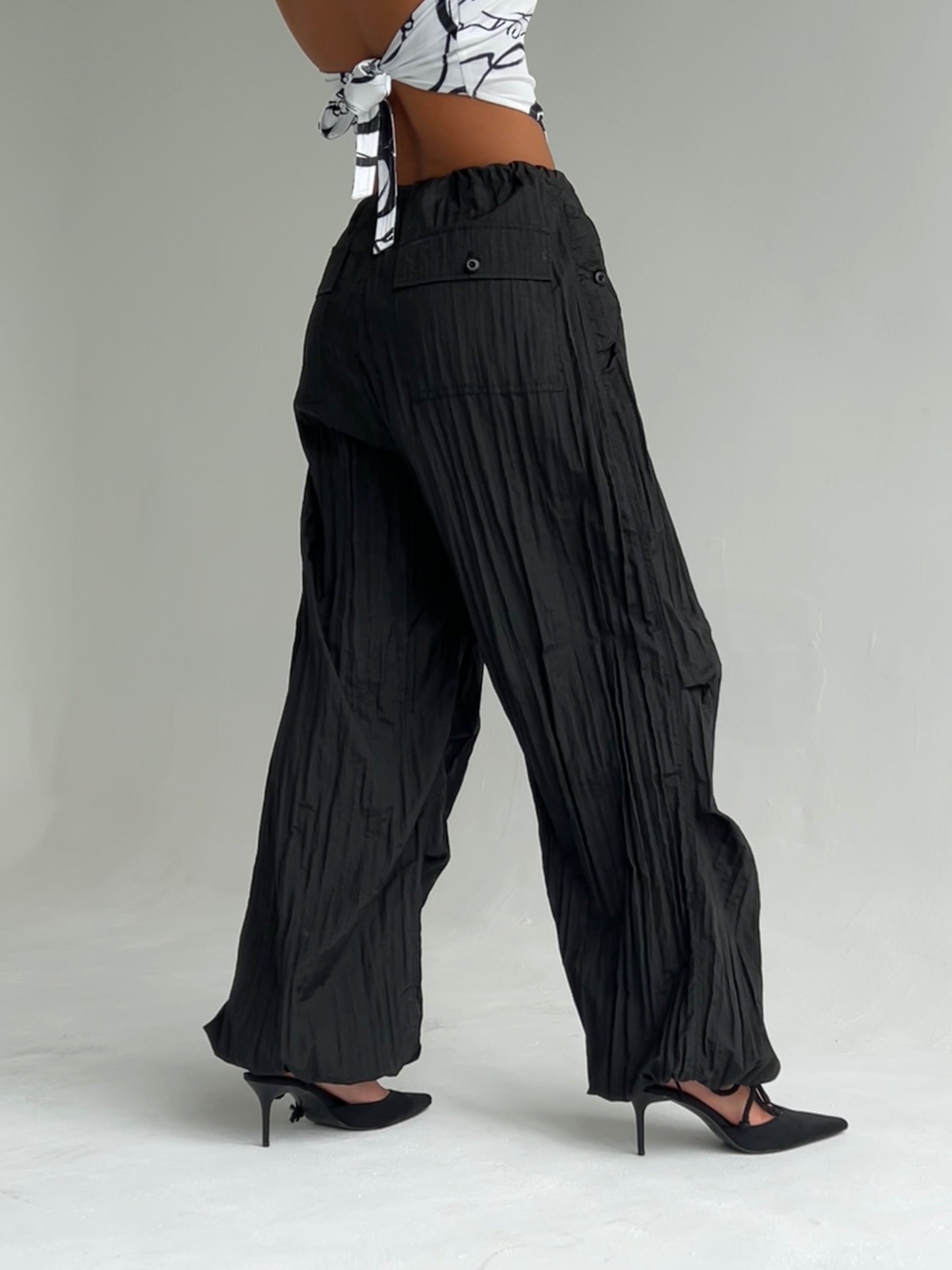 Pantalon Chute en parachute noir