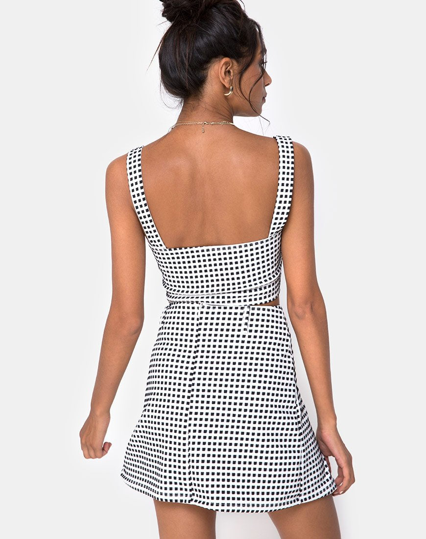 Image de Ciara Top in Gingham Ivory Black