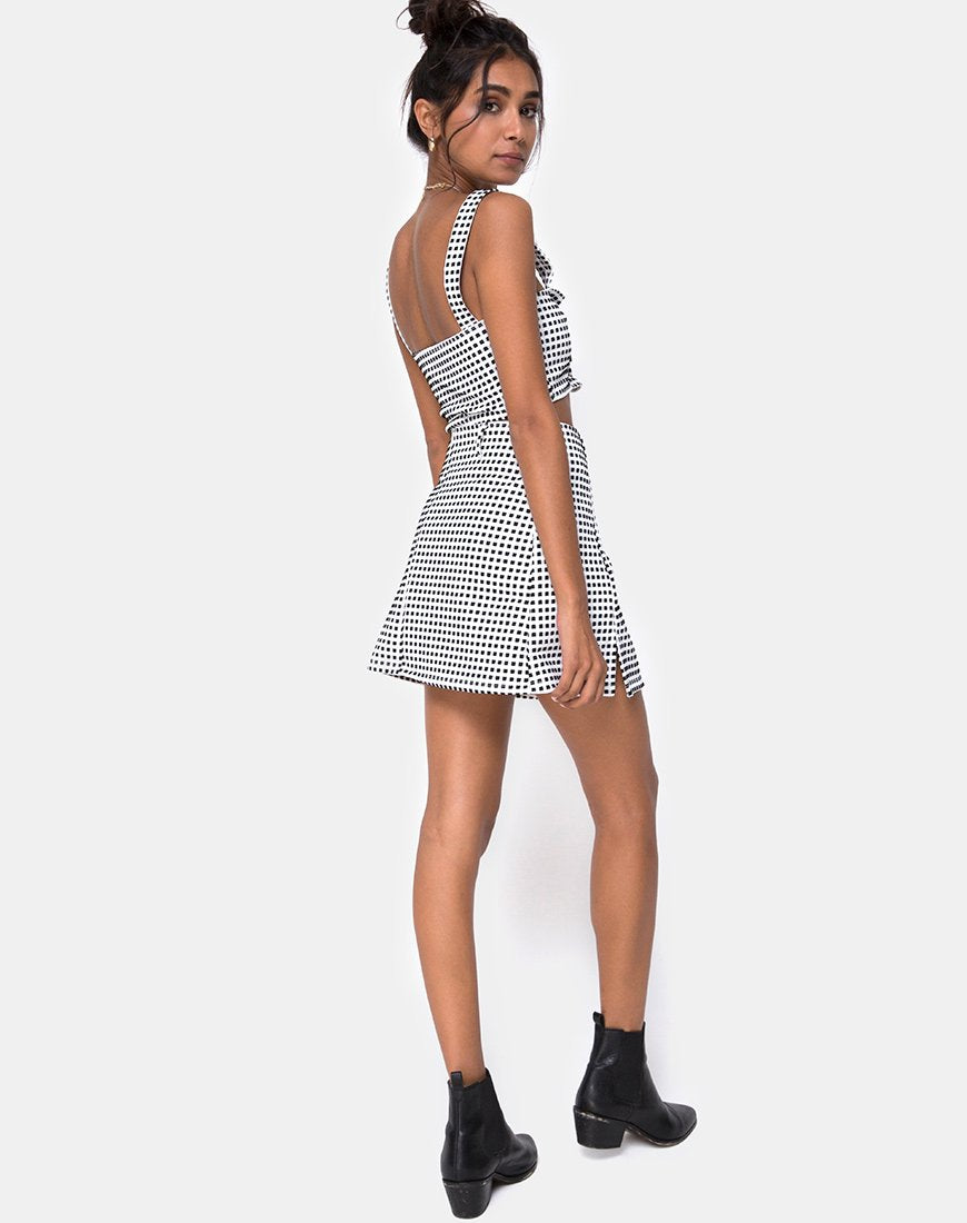 Image de Ciara Top in Gingham Ivory Black