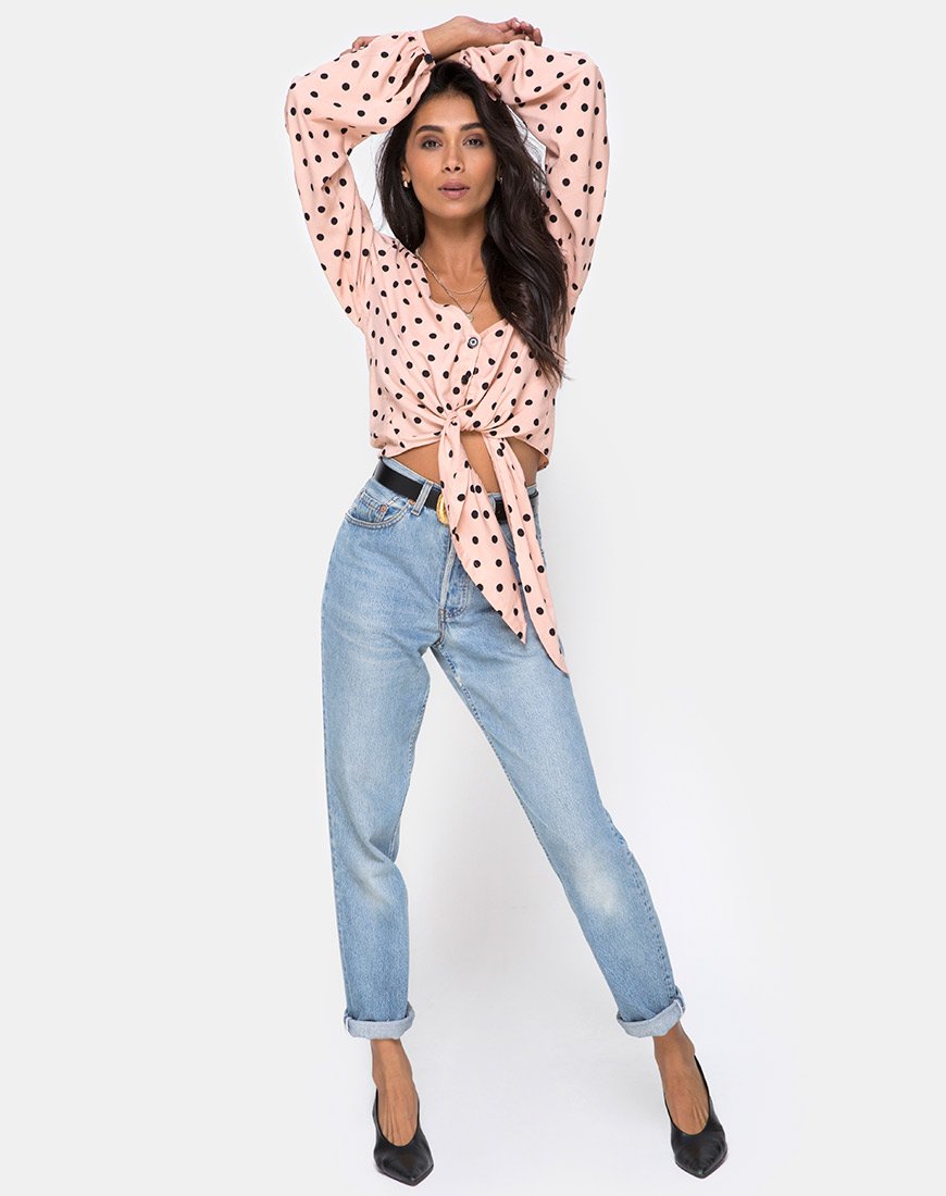 Image de Citra Top in New Polka Nude Black