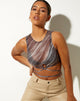 Image de Cleo Crop Top in Ripple Chocolate