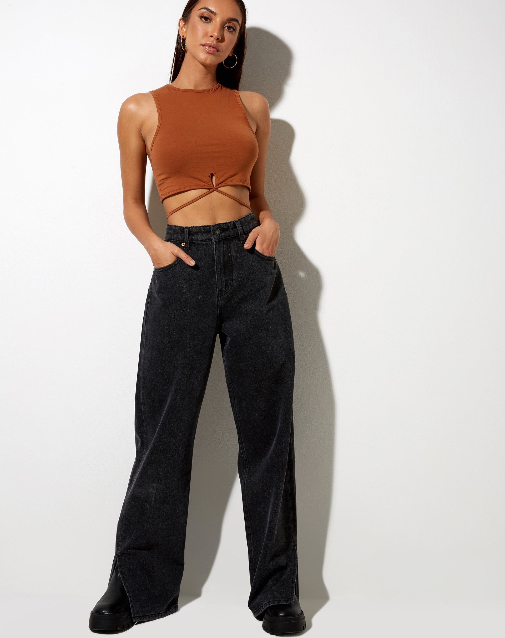 Image de Clias Crop Top in Bombay Brown