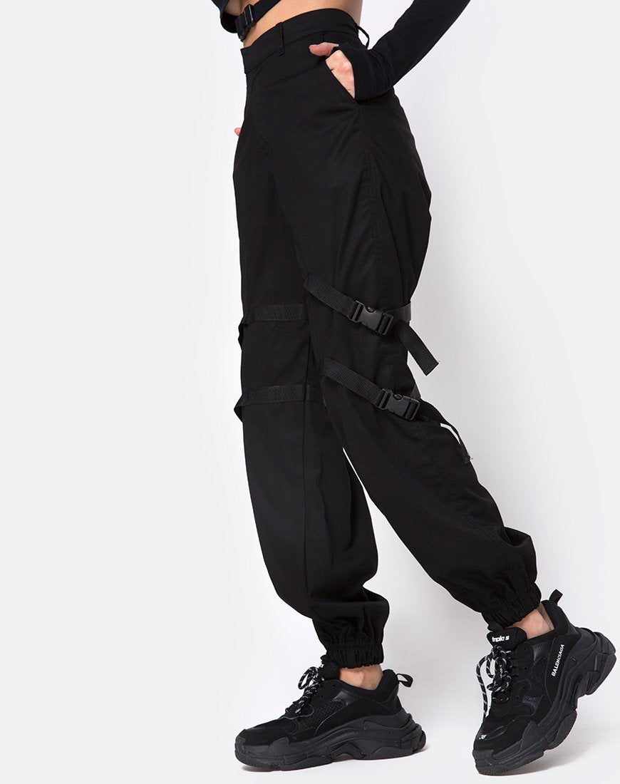 Image de Clive Cargo Trouser in Black Buckle