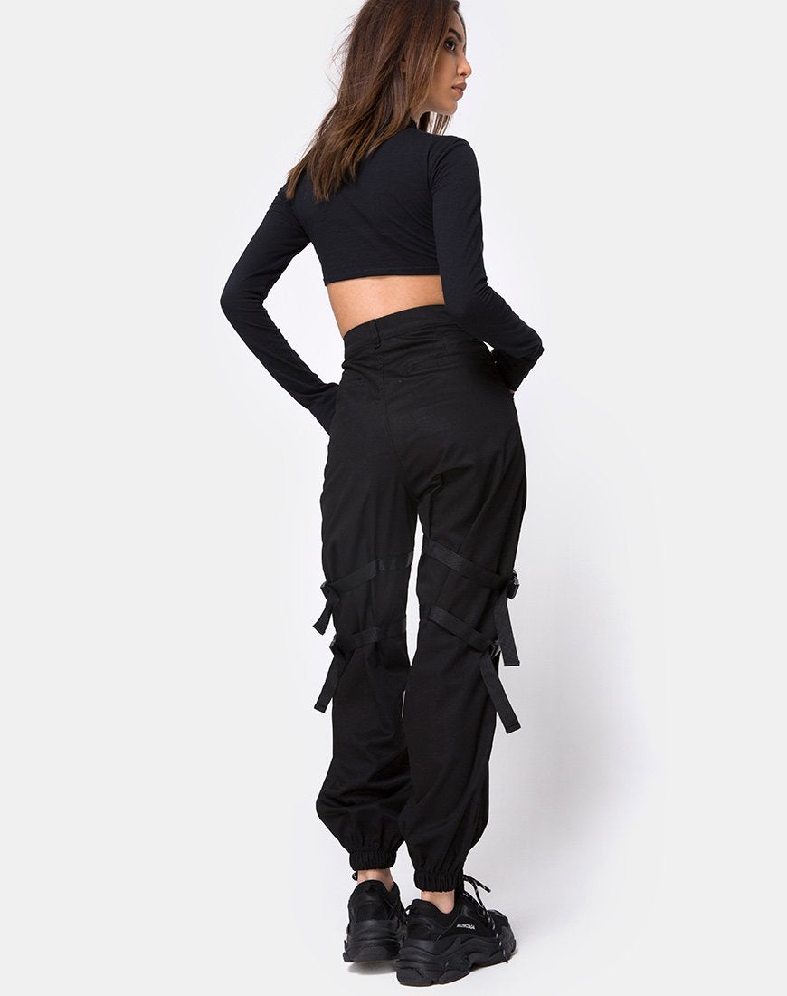 Image de Clive Cargo Trouser in Black Buckle