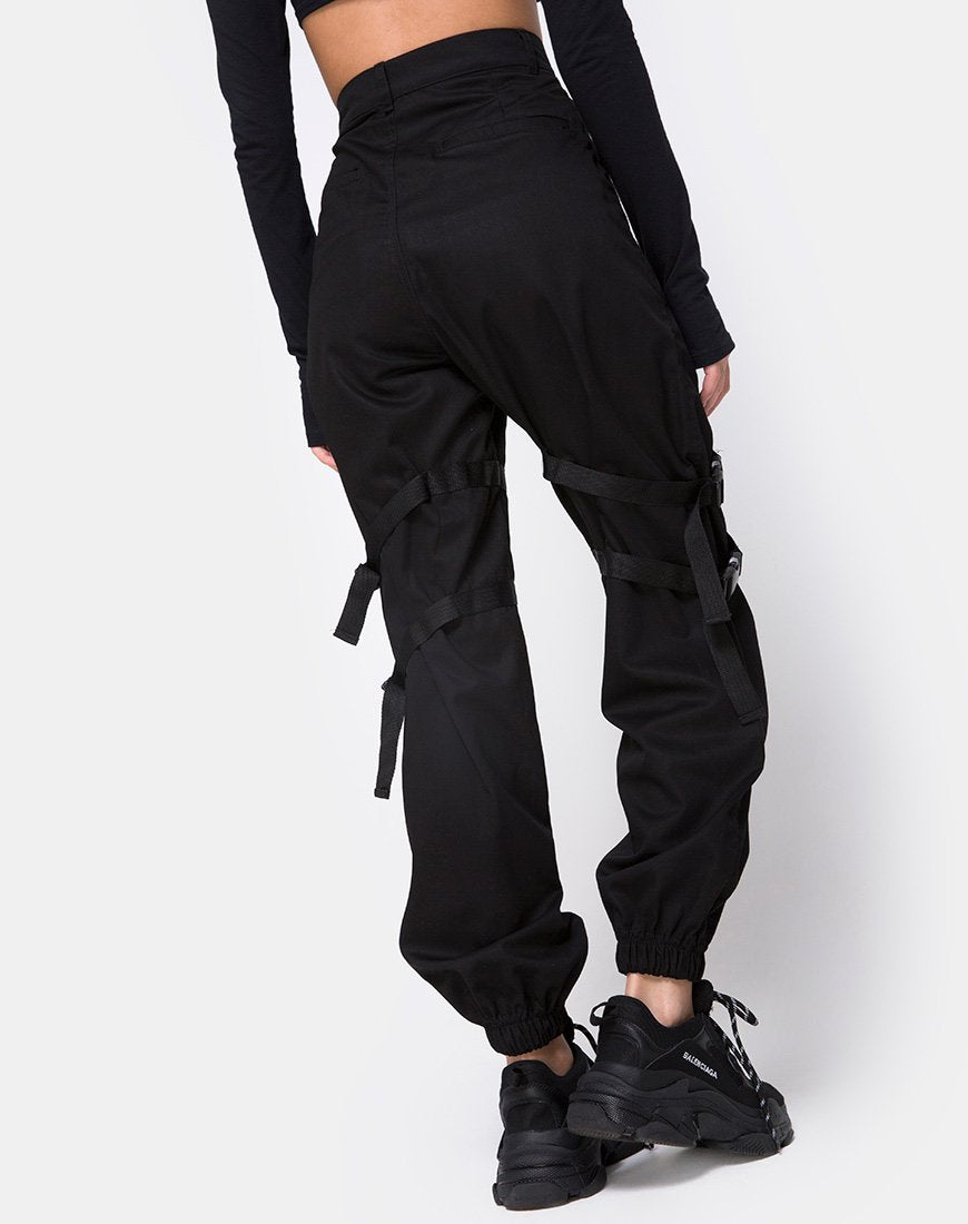 Image de Clive Cargo Trouser in Black Buckle