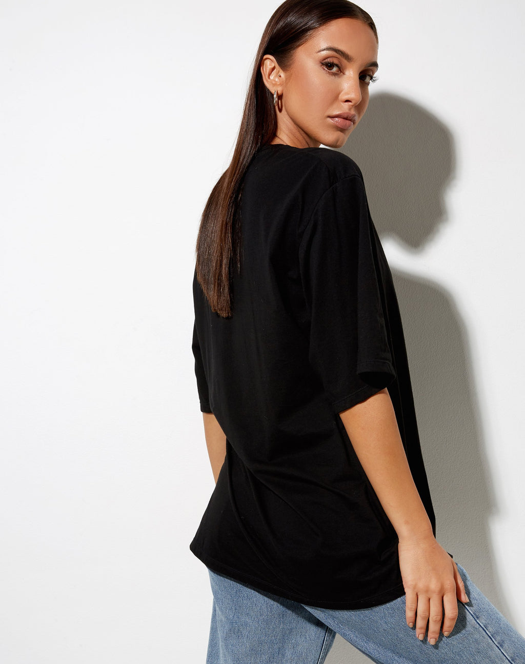 T-shirt Cocoon en noir Angelo Label Embro
