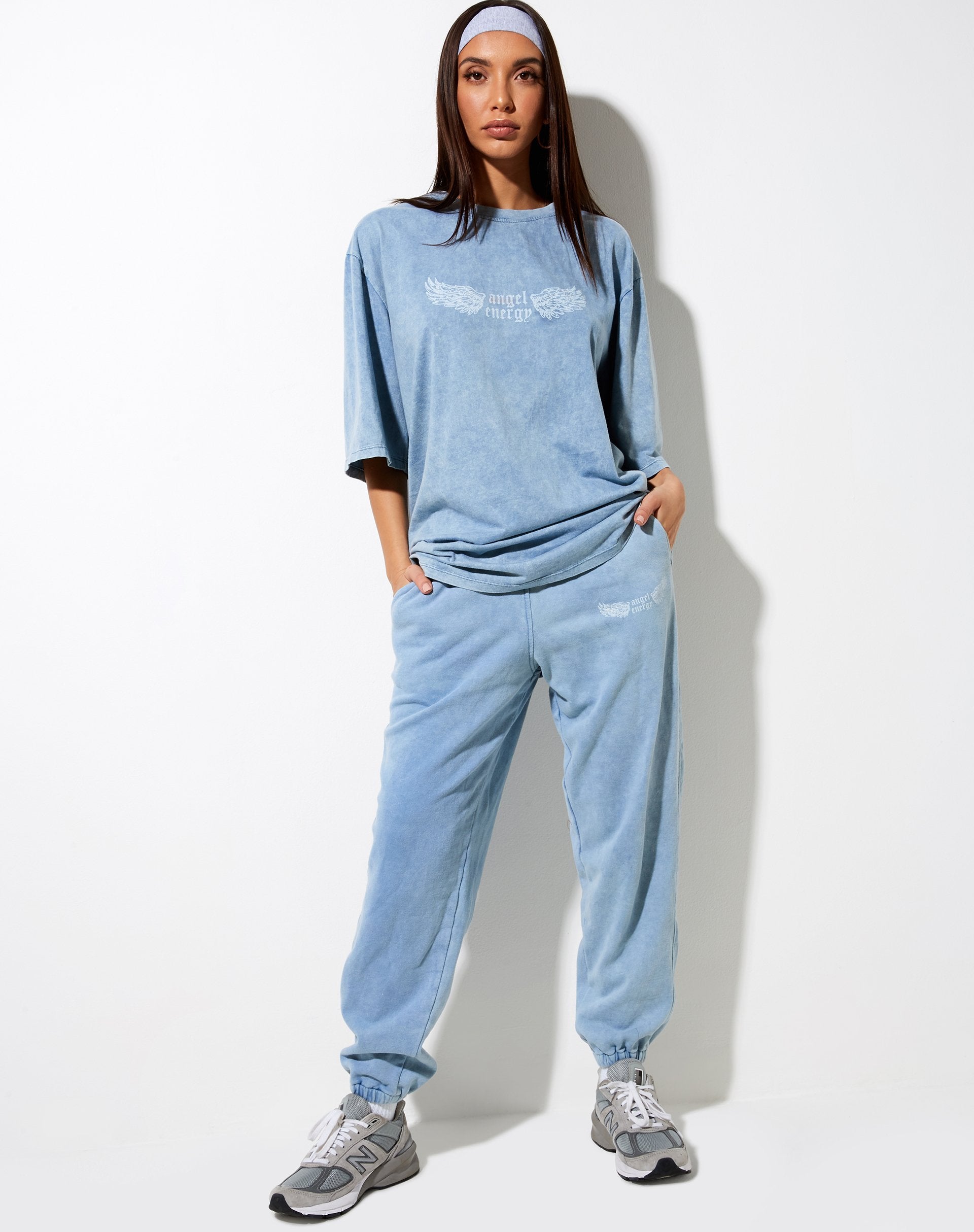 Image de Cocoon Tee in Washed Blue Angel Energy Wings