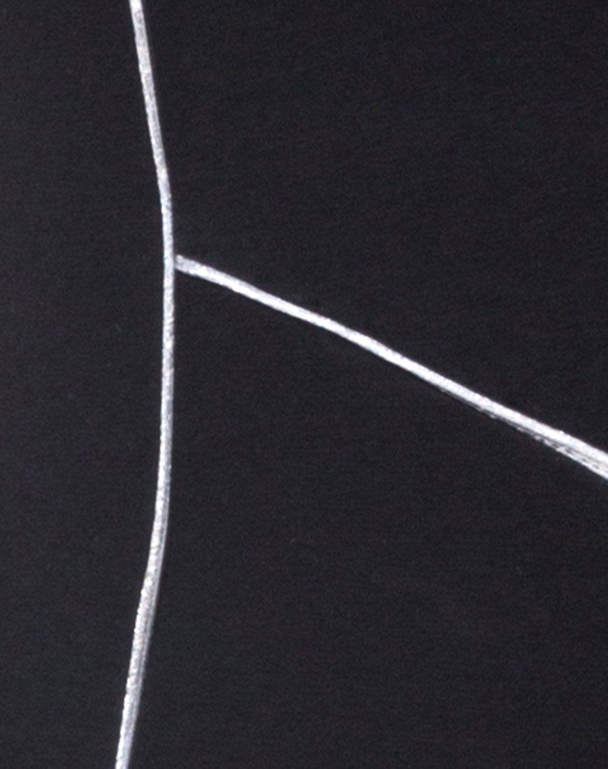 Image de Coda Unitard en noir avec ligne de passepoil