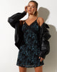 Image de la mini robe Coline en flocon de vigne papillon bleu