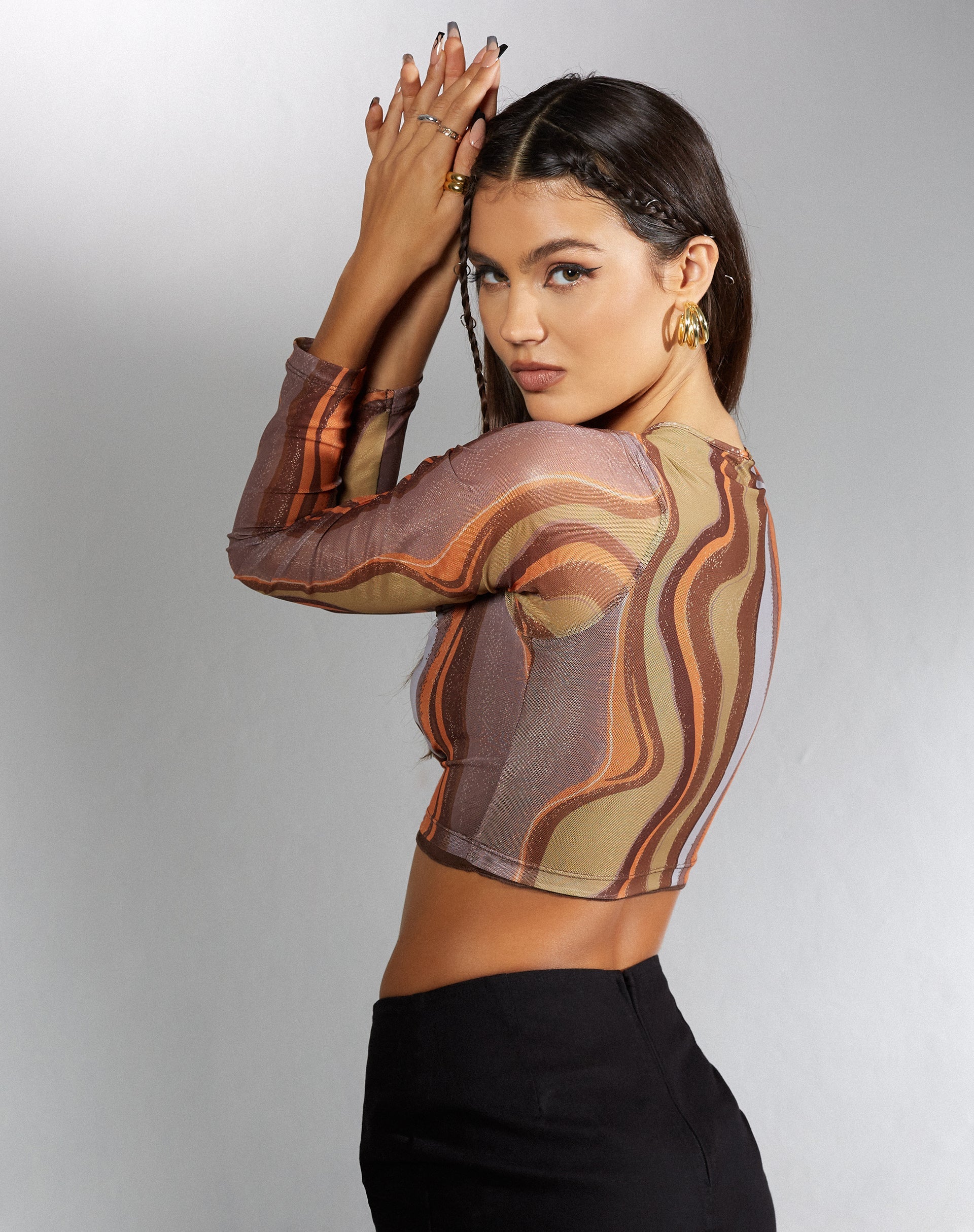 Image de MOTEL X IRIS Cora Crop Top in Earthy Gradient