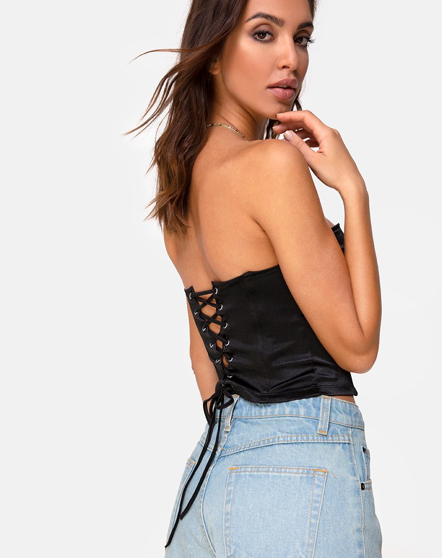 Image de Corala Corset Top in Black