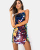 Image de la robe Corzoe en paillettes fruits du dragon