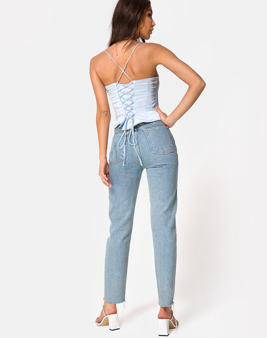 Image de Cosey Top en Satin Powder Blue