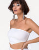 Image de Diamond Tube Top in Mini Rib White