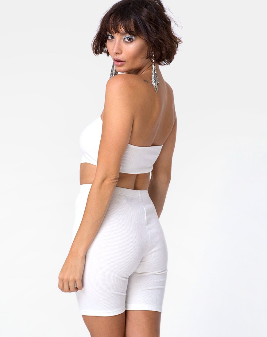 Image de Bike Short in Mini Rib White
