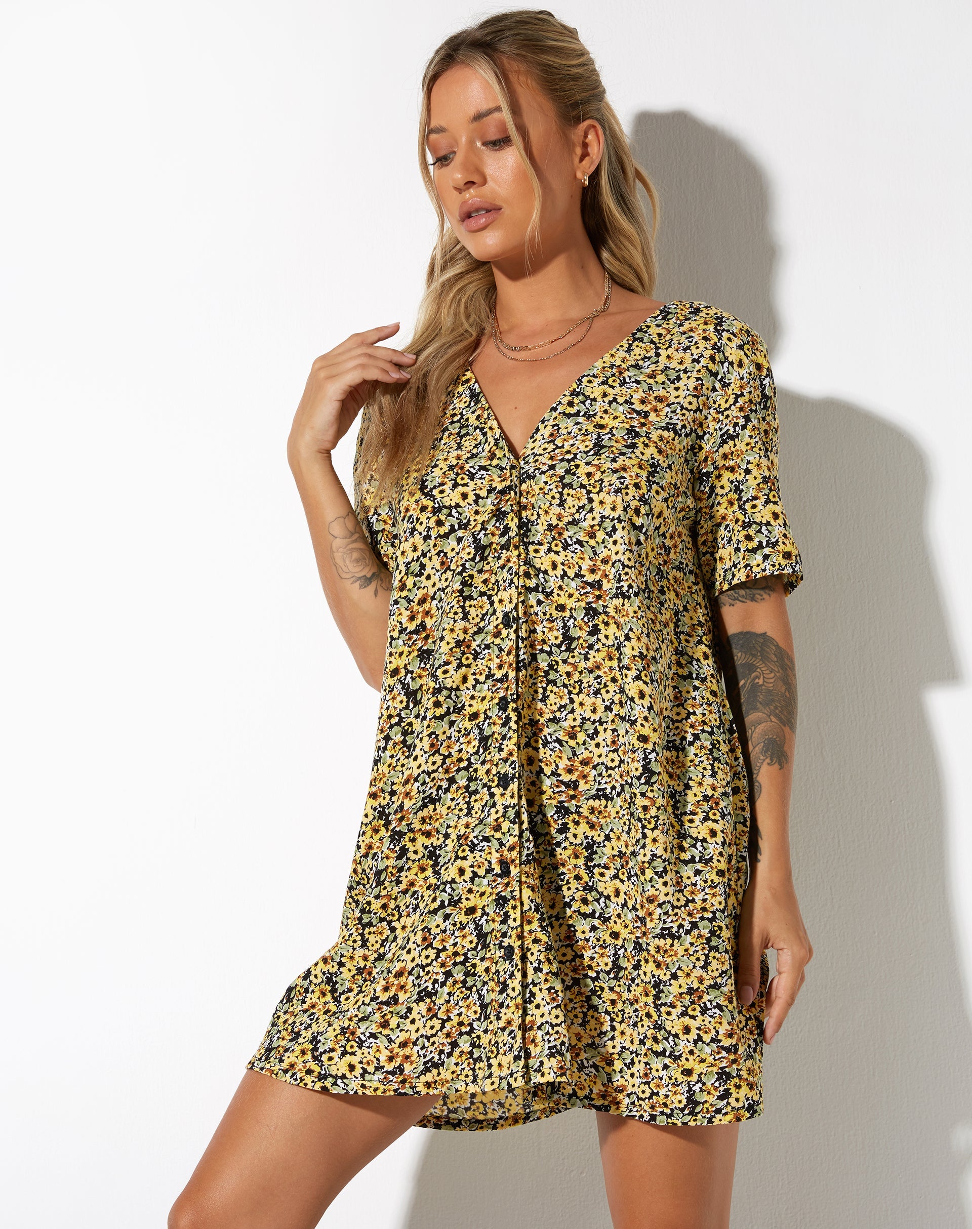 Image de la robe Crosena en Spring Ditsy Yellowa