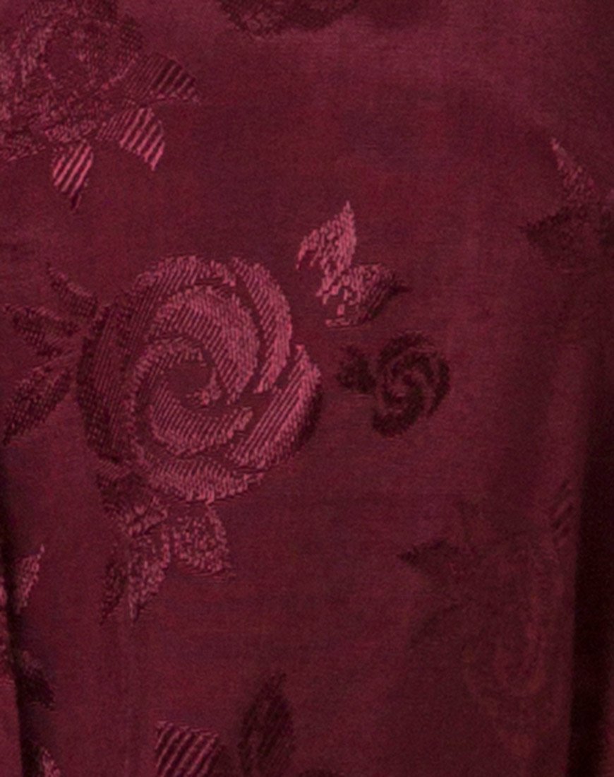 Image de Crosena Swing Dress en satin Burgundy Rose