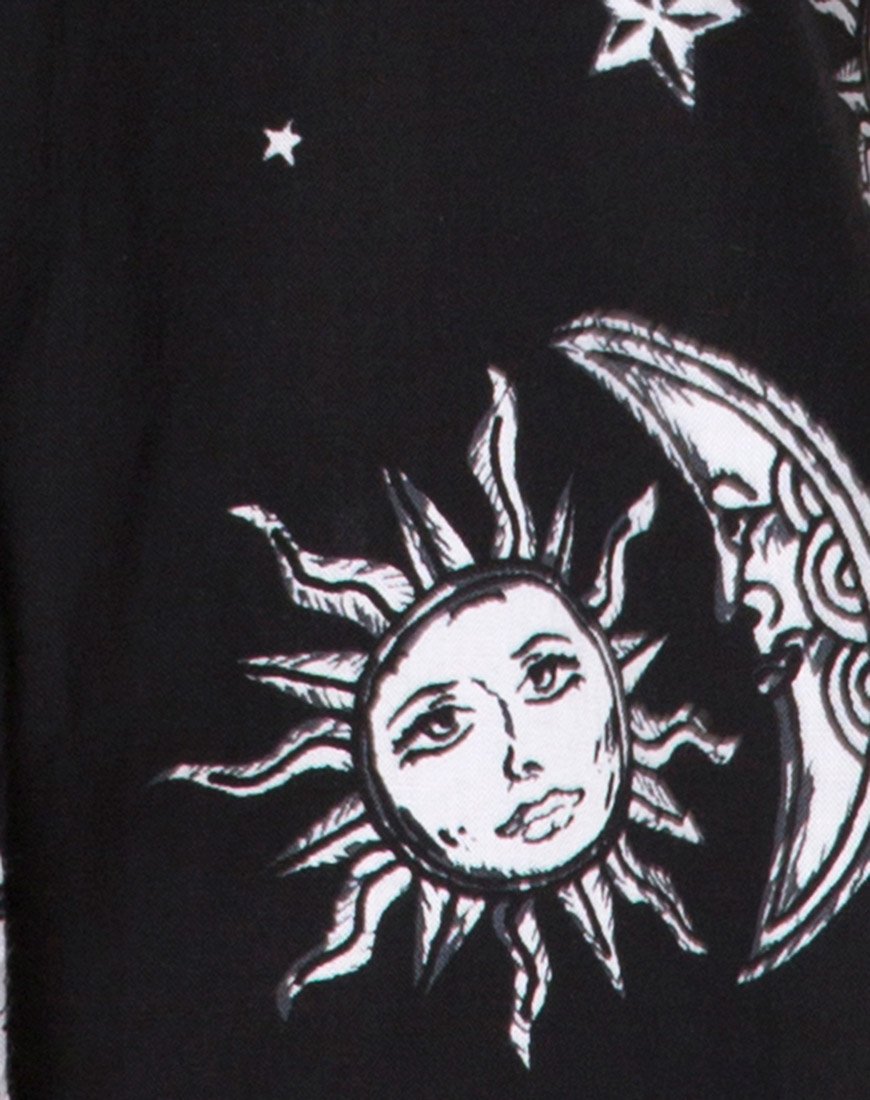 Image de Crosena Swing Dress in Sun Moon Stars BW