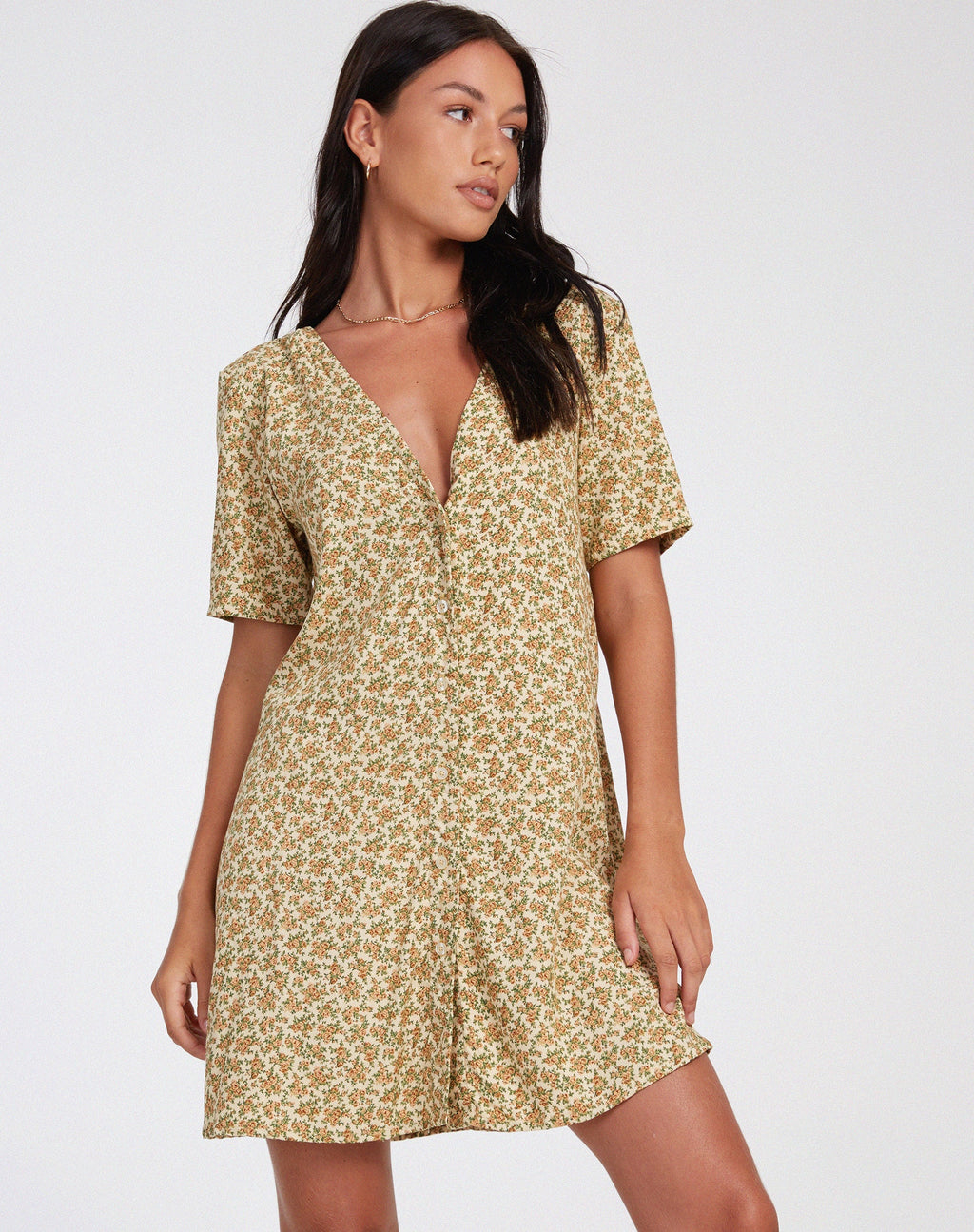 Mini robe Crosena, délavé Ditsy