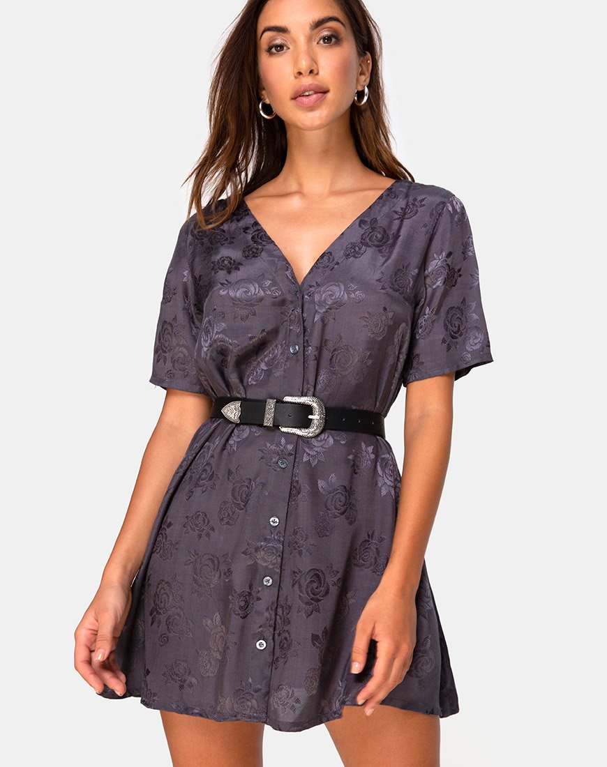 Image de Crosena Swing Dress en satin Rose Grey