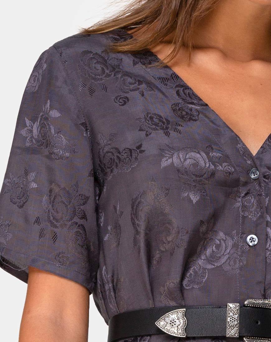 Image de Crosena Swing Dress en satin Rose Grey