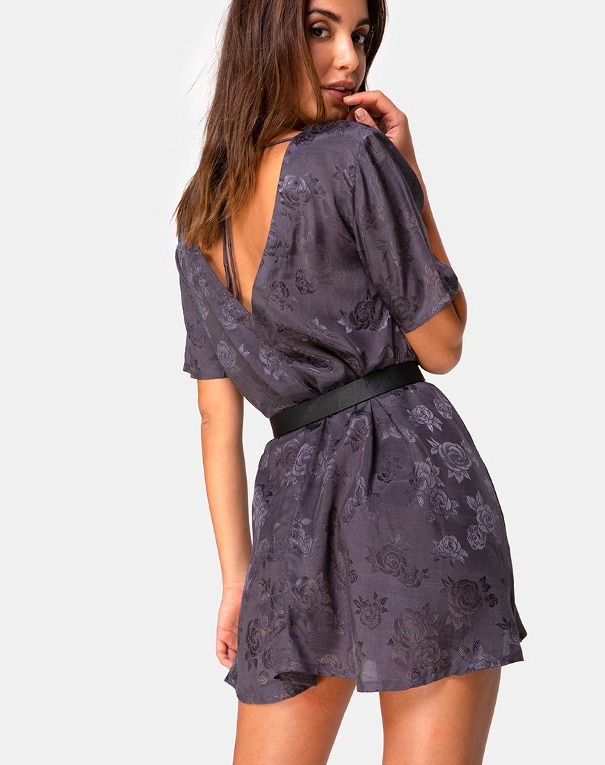 Image de Crosena Swing Dress en satin Rose Grey