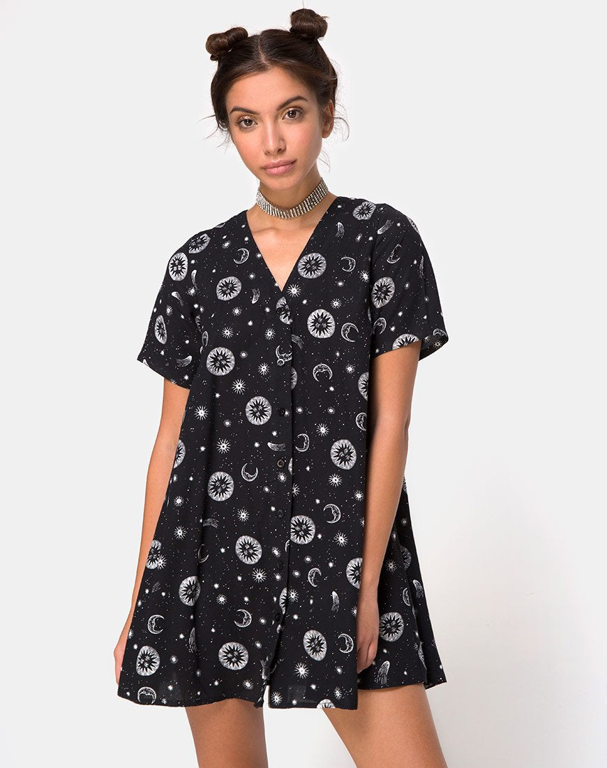 Image de Crosena Swing Dress in Small Celestial Black X Princess Polly