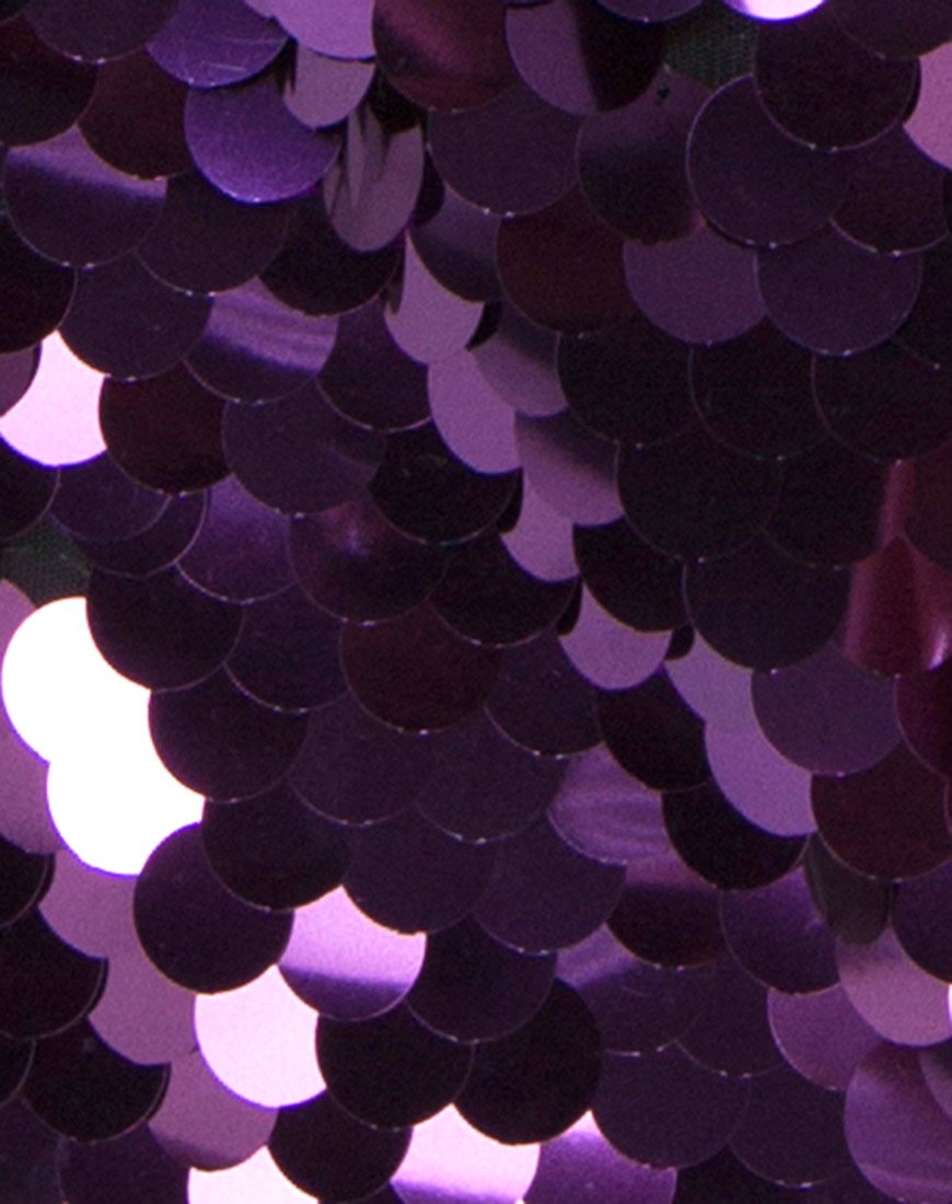 Image de la mini-jupe Weaver en prune Disc Sequin